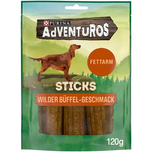 Adventuros Sticks divji bivol - Varčno pakiranje: 2 x 120 g