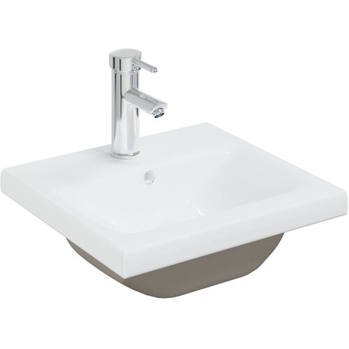 vidaXL Vgradni umivalnik s pipo 42x39x18 cm keramičen bel Cene