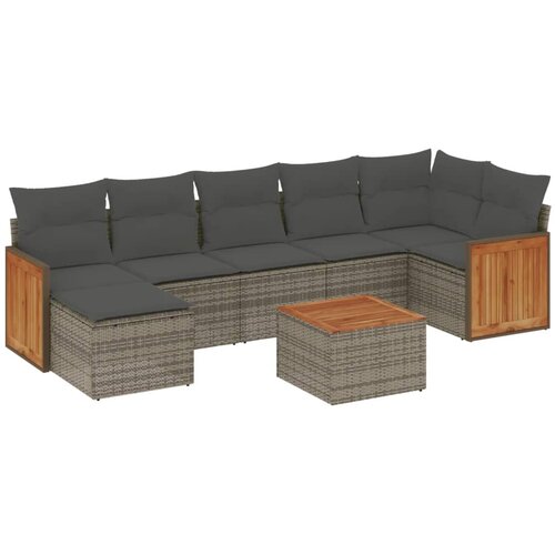  8-dijelni set vrtnih sofa od poliratana s jastucima Slike