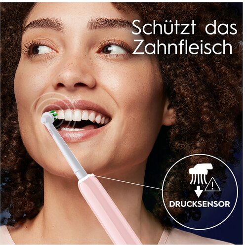 Oral-b Pro 1 Cross Action Pink z etuijem za potovanje, elektricna zobna &amp;scaron;cetka Slike