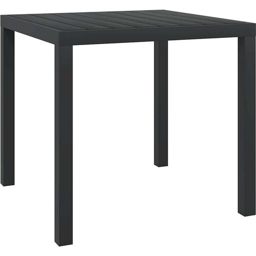 In vrtni stol crni 80 x 80 x 74 cm aluminijum i WPC Cene
