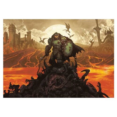 Doom The Dark Ages art print, A3 Slike