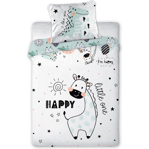 Faro posteljina 2 djelna Cuddles white/green Slike