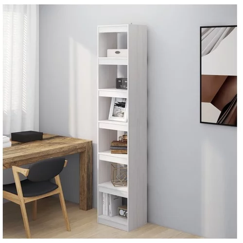  Knjižna omara za razdelitev prostora bela 40x30x199 cm