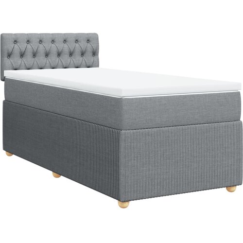 Maison Chic Box spring postelja - Vzmetna postelja z vzmetnico svetlo siva 80x200 cm blago SL17550, (21895357) Cene