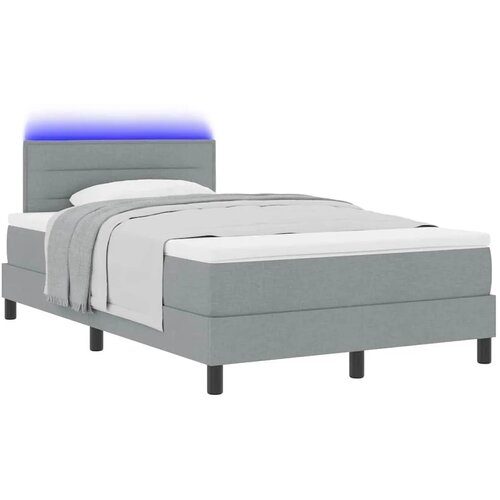 Box spring krevet Svjetlosiva 120 x 190 cm tkanina - Svjetlosiva 120 x 190 cm Dizajn linija Slike