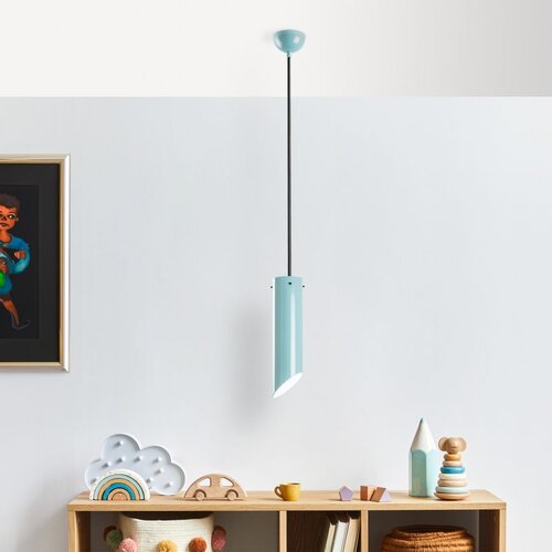 Opviq luster Kesikboru, 37-114cm, O8 cm, tirkizna Cene