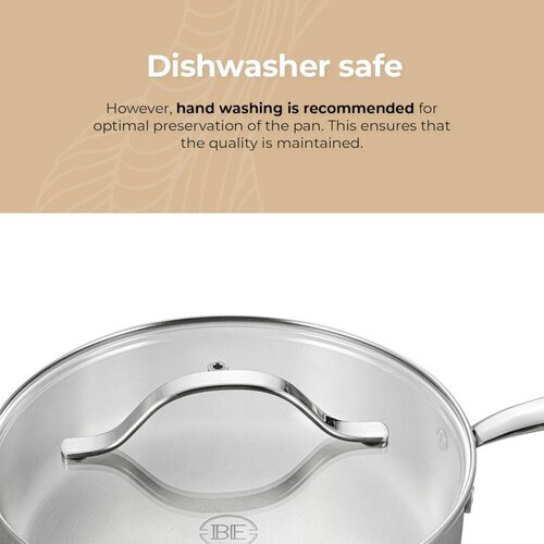 BE Living Duboka tava s poklopcem Stainless Steel 24 cm nehrđajući čelik Slike