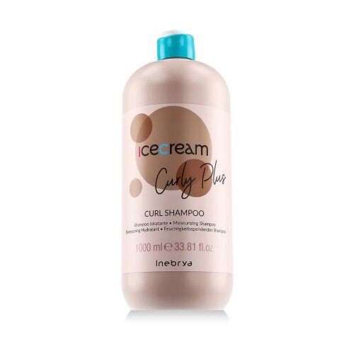 Inebrya Ice Cream Curly Plus Curly Shampoo 1000 ml &amp;scaron;ampon kovrčava kosa valovita kosa unisex Slike