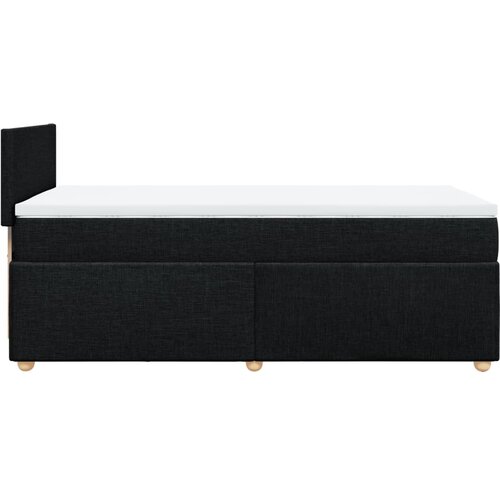  Krevet s oprugama i madracem crni 100 x 200 cm od tkanine Slike