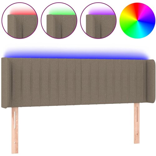 Maison Chic led posteljno vzglavje - vzglavna omarica - nočna omarica taupe 147x16x78/88 cm blago, (21706395) Cene