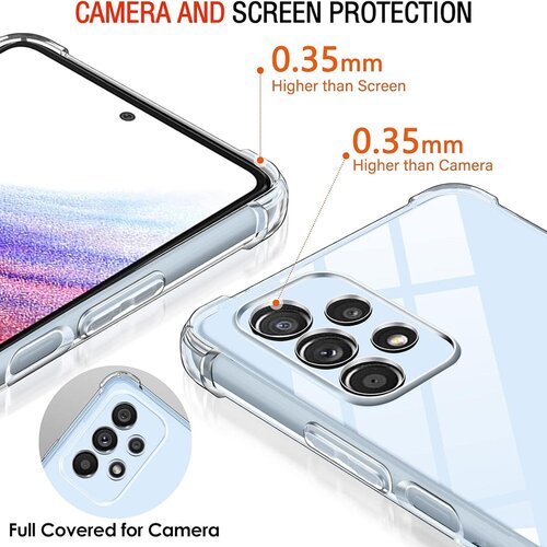 Techsuit Shockproof Clear Silicone prozorna maska, odporna na udarce, za Samsung Galaxy A53 5G Slike