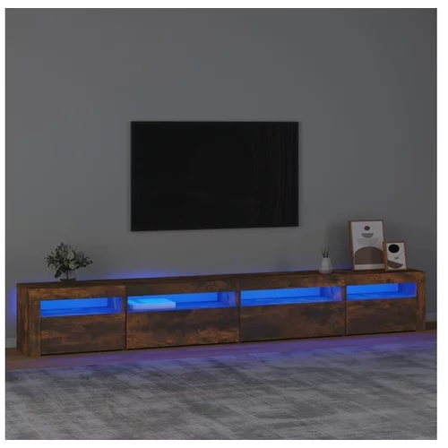  TV omarica z LED lučkami dimljeni hrast 270x35x40 cm