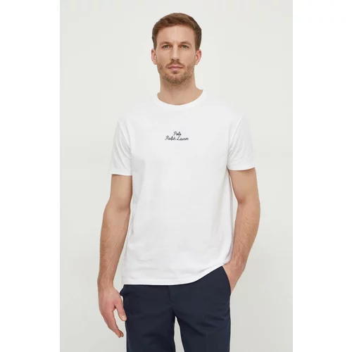 Polo Ralph Lauren Pamučna majica za muškarce, boja: bijela, bez uzorka