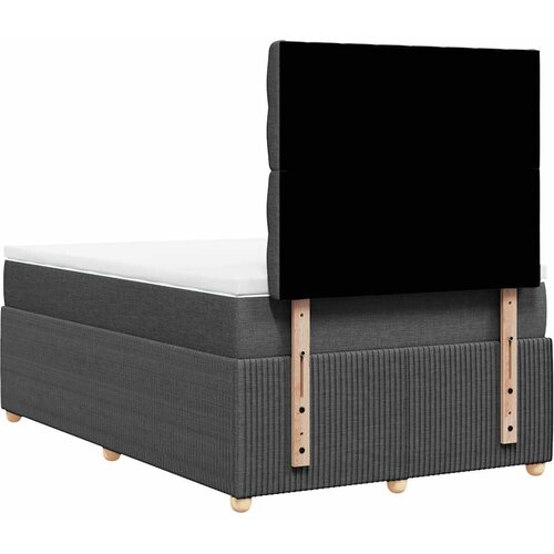  Krevet box spring s madracem tamnosivi 120 x 190 cm tkanina Slike