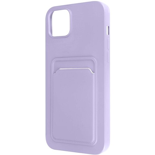 AVIZAR Ovitek za iPhone 14 Plus z držalom za kartice, upogljiv in mehak silikonski - sivka, (20715194) Cene