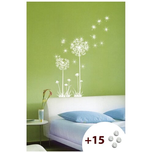 Ambiance set naljepnica s 15 Swarovski kristala Dandelion Flowers Slike