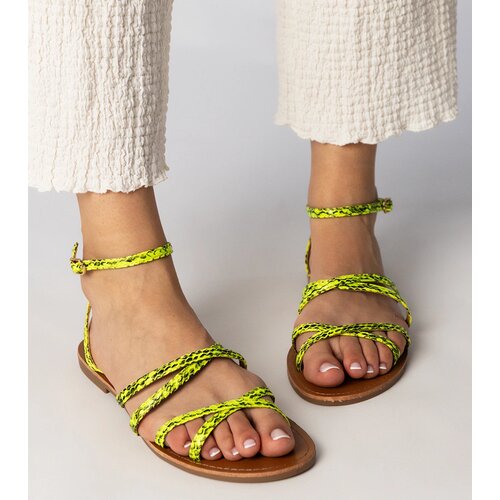 Gemre Yellow flat-soled sandals Kates Cene
