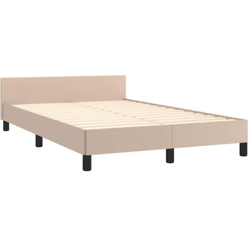  Okvir kreveta s uzglavljem cappuccina 120x190cm od umjetne kože Slike