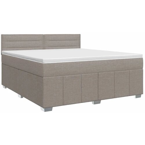  Boxspring krevet s madracem Sivosmeđa 180 x 200 cm Tkanina - Sivosmeđa 180 x 200 cm Dizajn linija Slike