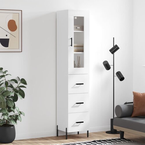  Visoka komoda bijeli 34,5x34x180 cm od konstruiranog drva Cene