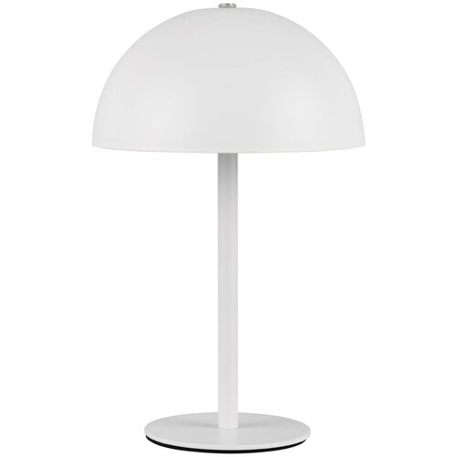  Mat bela LED namizna svetilka s kovinskim senčilom (vi&amp;scaron;ina 21 cm) Munoz &amp;ndash; Slike