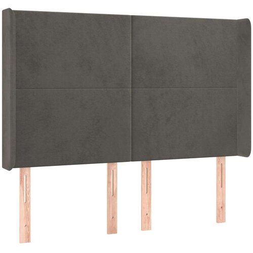  Box spring s madracem LED tamnosivi 140x200 cm bar&amp;scaron;un Slike
