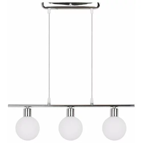 Candellux Lighting Viseča svetilka v srebrni barvi s steklenim senčnikom 10x52 cm Oden - Candellux Lighting