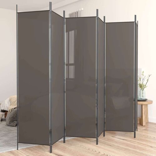 Sobna pregrada s 6 panela antracit 300x200 cm od tkanine Slike