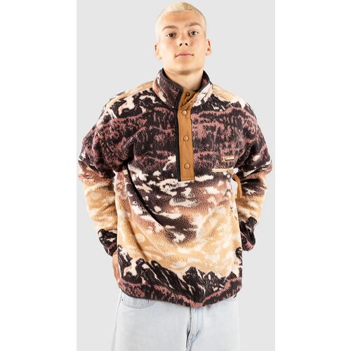 Columbia Helvetia II Printed Half Snap Fleece Half-Zip Pulover iz flisa camel brown sisters Cene