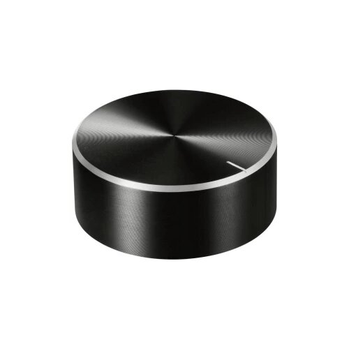 TRU COMPONENTS TC-11696532 okretni gumb s gumbom za obilježavanje crna (Ø x V) 48 mm x 19 mm aluminij, plastika 1 St. Cijene