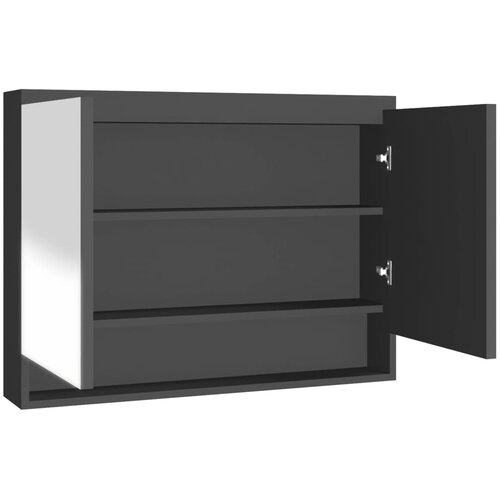 Maison Chic Kopalniška omarica - Kopalniški kabinet z ogledalom 80x15x60 cm MDF antracitna, (21794859) Cene