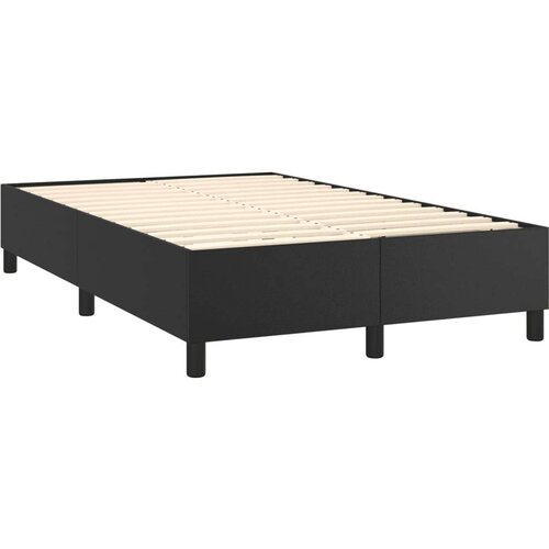 VidaXL Krevet s oprugama i madracem crni 120x190 cm od umjetne kože Slike