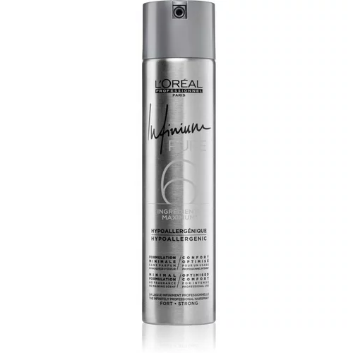 L’Oréal Professionnel Paris Infinium Pure hipoalergeni lak za kosu jako učvršćivanje bez mirisa 300 ml