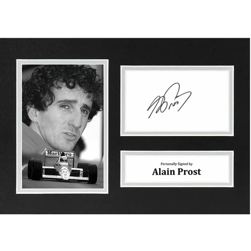  Alain Prost Signed A4 Photo Display Formula One F1 Autograph Memorabilia