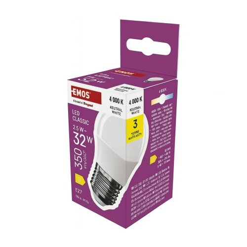 Emos zq6d13 sijalice Led sijalica classic mini globe 2,6w(25w) 350lm e27 nw ( 3621 ) Cene