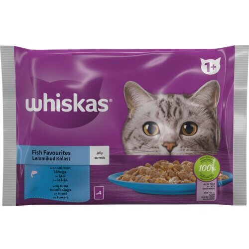 Purina hrana za odrasle mačke whiskas casserole, mešani izbor ribe u želeu, 4x85g Cene