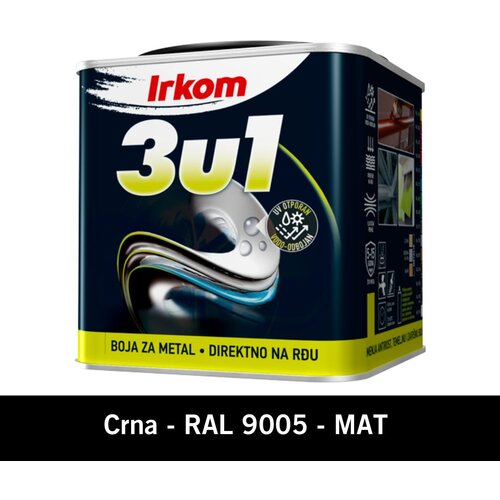 Irkom 3U1 CRNI MAT 9005 0,75L(11792) Slike