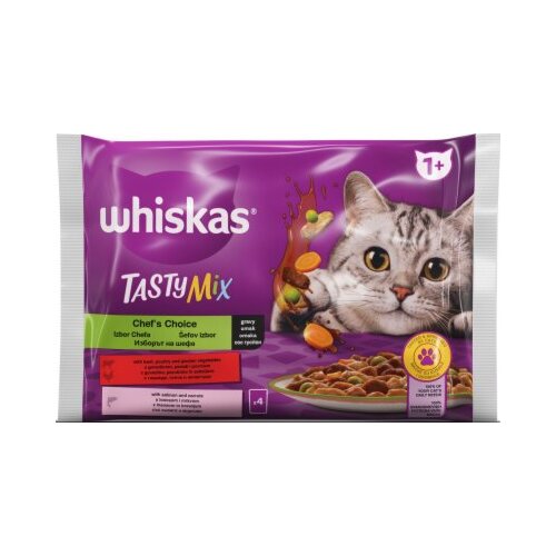 Whiskas vrečka Tasty mix izbor šefa, 4X85g Cene