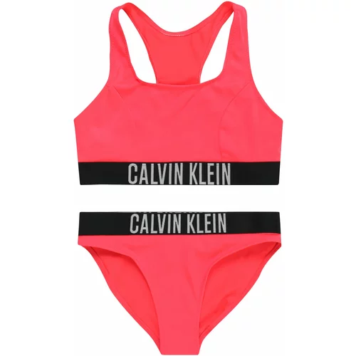 Calvin Klein Swimwear Bikini pegasto siva / rdeča / črna