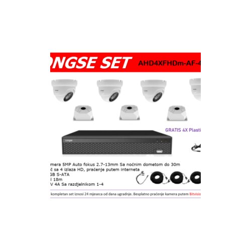 Longse SET 4 KAMERE AHD4XFHDm-AF-4ch-5MP Slike