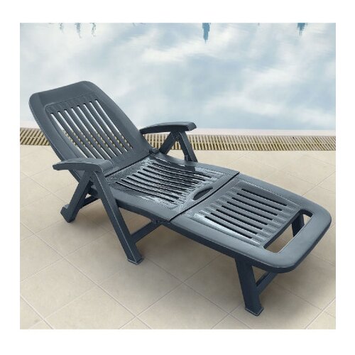 ARETA Ležaljka za plažu Fiorello PVC antracit Slike