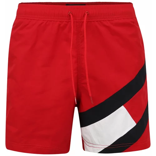 Tommy Hilfiger Underwear Kratke kopalne hlače mornarska / rdeča / bela