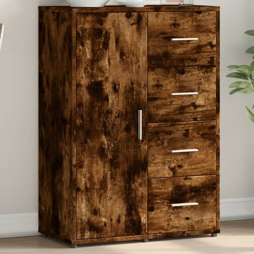  Komoda boja dimljenog hrasta 60x31x84 cm konstruirano drvo Smeđa Cijene