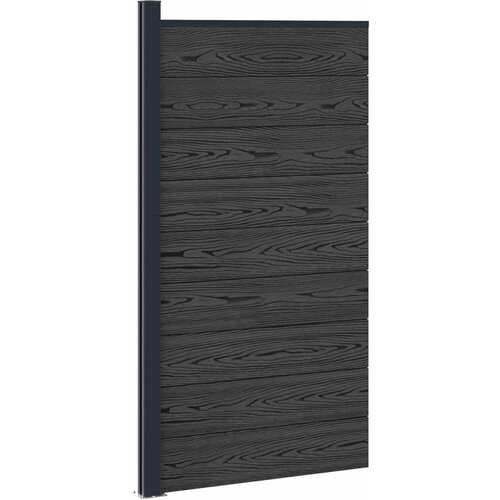 PANEL ograde WPC i aluminij Crna Slike