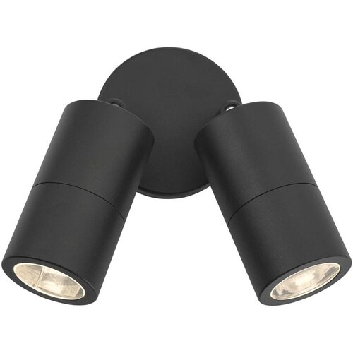  D&amp;auml;r Lighting ORT0922 - LED spoljno zidno reflektorsko svetlo ORTEGA 2xGU10/5W/230V IP65 crno Slike