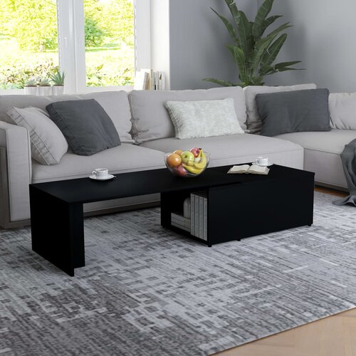  Stolić za kavu crni 150 x 50 x 35 cm od iverice Slike