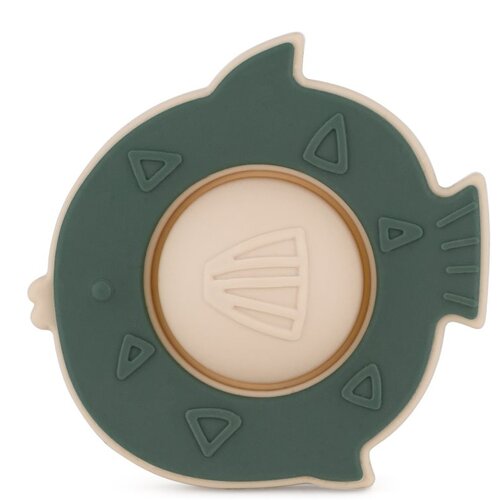 Petite&amp;amp;Mars Silikonska pop up grickalica za zube Fish Fiona 6 m+, Misty Green Slike