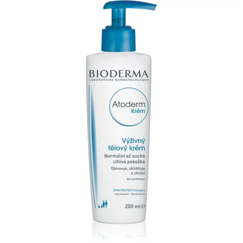 Bioderma Atoderm Cream hranjiva krema za normalnu i suhu osjetljivu kožu bez parfema Bottle with Pump 200 ml