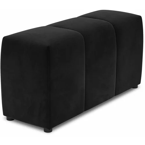 Cosmopolitan Design Crni baršunasti naslon za ruke za modularnu sofu Rome Velvet -